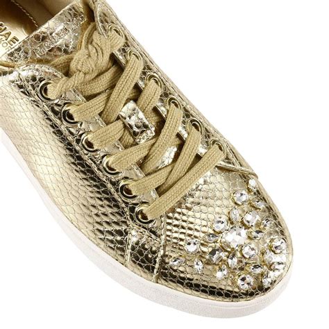 gold sneakers michael kors|Michael Kors gold sneakers women.